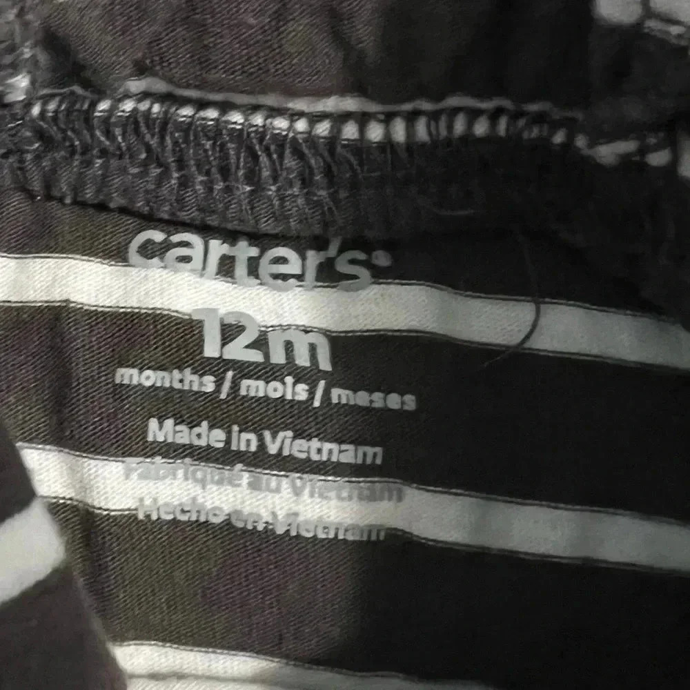 Carter’s - Boys Striped Hooded Romper (size 12 Months) - Picture 5 of 5